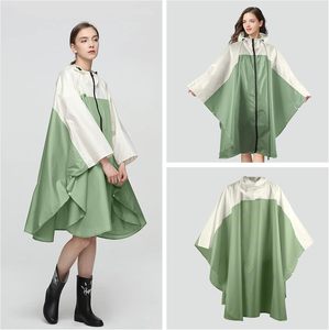SOPPY Women's Long Hiking Rain for XL Polyester <strong>Waterproof</strong> Windproof Fashion Style Flap Pocket Hood Drawstring - Product Image 2