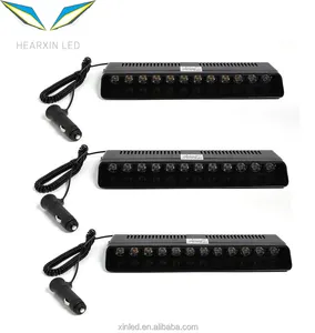 Luz estroboscópica de emergencia para coche, lámpara de advertencia estroboscópica de 12 LED, amarilla y roja, para correr, Flash