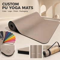 Tapete de Yoga de PU Lijado Yugaland Commercial Chain, 183*68cm, Tapete de Entrenamiento de Goma para Gimnasio Profesional, Venta al Por Mayor