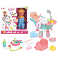 14 pouces 12 sons mignon eau potable pipi Silicone bébé poupée fille semblant jouer jouets pour enfants filles poupées accessoires jouet