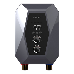 Мощный проточный водонагреватель 5500 Вт с датчиком потока для душа в отелях и ванных комнатах - Product Image 1