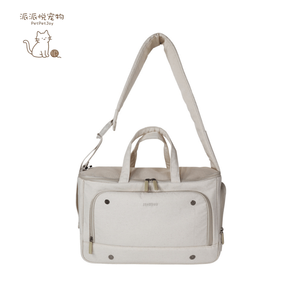 กระเป๋าเป้สะพายหลังสำหรับสัตว์เลี้ยงกระเป๋าสะพายข้างแบบพกพาระบายอากาศผ้าใบแคนวาสแฟชั่นออกแบบได้ตามที่ต้องการเป็นมิตรกับสิ่งแวดล้อมสำหรับส่งออกสัตว์เลี้ยง - Product Image 1