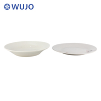 Assiette à soupe profonde en porcelaine, assiette à dîner en céramique personnalisée bon marché
