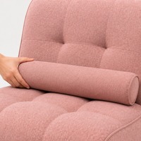 Canapé d'angle en tissu chenille à une place, emballé sous vide, rembourré en éponge, écologique, pour villa et appartement