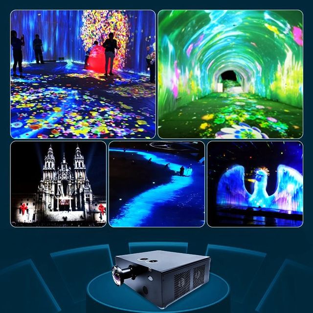 16,000LM Waterproof Professional Projector - Heavy Duty Large Venue HD Projector for Outdoor/Stage/Events (IP65 Certified)