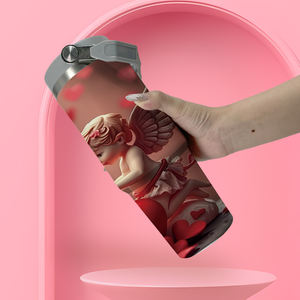 Vasos Personalizados Retro <span class=keywords><strong>de</strong></span> 30 oz con Diseño <span class=keywords><strong>de</strong></span> Pareja <span class=keywords><strong>de</strong></span> Ángeles para San Valentín, Estilo Vintage Único para Celebraciones Románticas, Disponibles en EE. UU. - Product Image 4