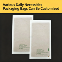 Sac plat biodégradable pour l'emballage de fournitures de bureau, écologique, PLA PBAT compostable, certifié EN13432