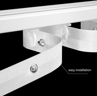 Rail de rideau motorisé intelligent WiFi pour maison connectée, en métal, pour intérieur, avec télécommande pliable en S