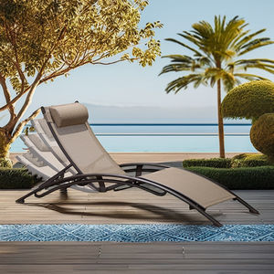 Di alta qualità Design moderno in alluminio metallo sedie a <span class=keywords><strong>sdraio</strong></span> giardino esterno Patio piscina spiaggia lato <span class=keywords><strong>mare</strong></span> soggiorno per il tempo libero letto per il parco - Product Image 3