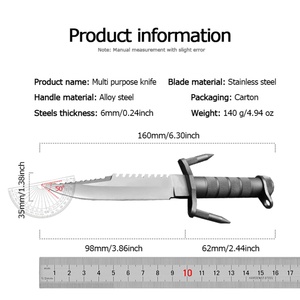 มีดต่อสู้ BK184 ปรับแต่งได้ คุณภาพสูง ผลิตจากเหล็กกล้าไร้สนิม พร้อมปลอกมีดอุตสาหกรรม ปลายมีดแบบ Drop Point เกรด DIY สำหรับใช้งาน EDC รองรับ OEM - Product Image 5