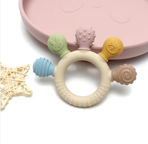 Juguetes de Silicona para Bebés de 0 a 24 Meses, Mordedores para Aliviar la Dentición, Juguetes Masticables de Silicona de Grado Alimenticio, Estilo de Dibujos Animados, Juguetes Unisex para Bebés - Product Image 4