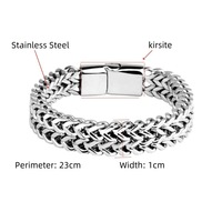 Bracelet double chaîne en acier inoxydable pour femme ZY05412, style tendance tressé, bijoux hip-hop et rock pour soirée