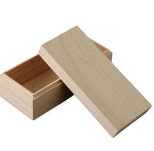 Maßgefertigte Günstige Unbehandelte Holz-Aufbewahrungsboxen, Schmuck-Geschenkverpackung Massivholzboxen - Product Image 3