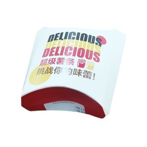 Boîtes d'emballage alimentaire en carton blanc pliables, biodégradables et écologiques, personnalisées pour les frites chaudes de restaurant - Product Image 2
