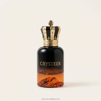 Flacon de parfum cylindrique de luxe en verre 50 ml, diffuseur à bâtonnets, pulvérisateur à pompe, bouchon couronne, emballage vide pour parfum avec logo personnalisé, OEM