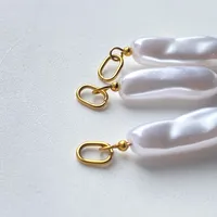 Breloques en perles plaquées or en acier inoxydable EMANCO, style romantique, éléments en perles d'imitation, bijoux DIY pour femmes, vente directe d'usine