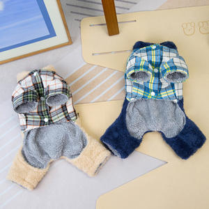 सिलाई भालू डिजाइन शरद ऋतु सर्दियों में चार पैरों वाले पालतू कुत्ते के कपड़े नए जोड़े - Product Image 4