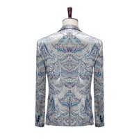 Costume pour homme en tissu à motifs, blazer élégant, pantalon, design pour cocktail, fête d'anniversaire, veste, costume 2 pièces, tenue décontractée pour bal