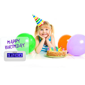 תזכורת תאורה חדשה מעוצבת הובילה לפלואורסצנט כתיבה הודעה מזכר לוח שעון מעורר דיגיטלי - Product Image 4