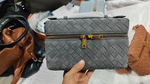 กระเป๋าถือสะพายข้างทรงกล่องข้าวกลางวัน <span class=keywords><strong>หนัง</strong></span>กลับ งานถัก สำหรับผู้หญิง แฟชั่นลำลอง กระเป๋าถือขนาดเล็ก กระเป๋าคลัทช์ - Product Image 5