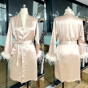 Peignoir Kimono en Soie Satinée Grande Taille pour Femme, Couleur Unie, Luxueux, Doux et Lisse, Idéal pour la Mariée et les Demoiselles d'Honneur - Product Image 5
