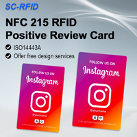 Tarjeta RFID Personalizada con NFC para Redes Sociales como Facebook y TikTok, Tarjeta de Visita NFC, Tarjeta RFID con NFC para Reseñas de Google