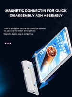 Nouvelle enseigne publicitaire extérieure ultra-mince à LED avec panneau magnétique personnalisé, cadre en aluminium rectangulaire, boîte lumineuse