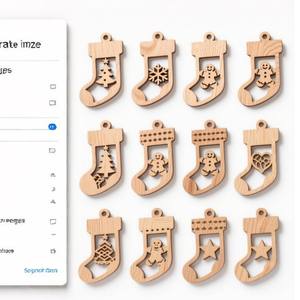 Calcetines de decoración navideña, adornos para árboles de Navidad, colgantes para decoración de eventos, accesorios con diseño de nieve artificial - Product Image 6