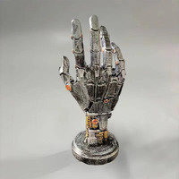 Patung kecil lengan Robot Cyberpunk lucu, dengan layanan cetak 3d Pla plastik Hari Valentine patung tangan Robot untuk hadiah liburan