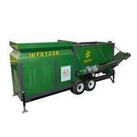 Crible Rotatif Mobile à Tambour pour Terre Végétale, Compost et Bois : Séparateur de Sol, Sciure, Copeaux et Déchets