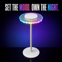 Lampe de Table UFO RGB ABS+Fer Rechargeable Sans Fil à LED, Veilleuse Tactile USB-C, Lumière d'Ambiance pour Chambre, Bar, Cadeau OEM - Grande Vente