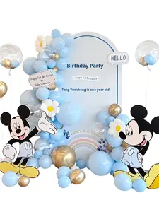 Decoración de Cumpleaños con Temática de <span class=keywords><strong>Mickey</strong></span> y Minnie, Panel de Fondo de KT con Diseño Personalizado de Luna Llena para <span class=keywords><strong>Primer</strong></span> Cumpleaños - Product Image 3