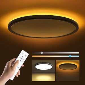 Lámpara de Techo LED Empotrada Matane de 12 Pulgadas con Control Remoto, Luz Nocturna de 2000K Cálida, Ajustable de 3000K a 6500K - Product Image 1