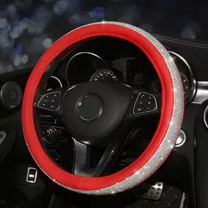 Venta al por mayor 2024Car Accessories anti skip 38CM Automóvil car styling Bling cubierta del volante del coche universal