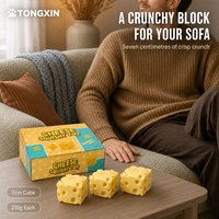 Cube de fromage souple 7 cm, bloc de pâte craquante, jouet à presser, lot en vrac, logo personnalisé OEM, ensemble de balles anti-stress Squishies TONGXIN