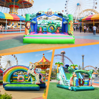 Château gonflable commercial personnalisé pour la location de fêtes, modèle Traparlin, en forme de grenouille, pour enfants