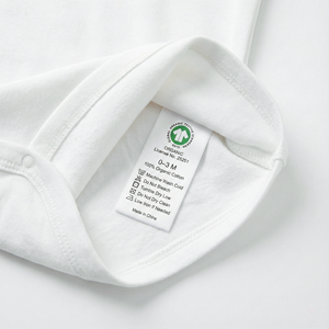 Gots Certified 100% Organic Cotton Newborn <strong>White</strong> Bodysuits Soft Eco-Friendly Anti-Pilling Baby Rompers Knit Bodysuit <strong>Onesie</strong> - Product Image 4
