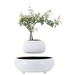 <span class=keywords><strong>Pot</strong></span> <span class=keywords><strong>de</strong></span> fleurs flottant magnétique en résine <span class=keywords><strong>de</strong></span> style nordique unique, fait à la main, en céramique blanche, décoration intelligente, <span class=keywords><strong>pot</strong></span> <span class=keywords><strong>de</strong></span> bonsaï - Product Image 4
