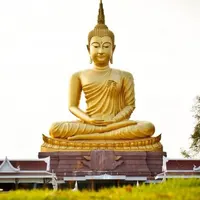 אספקה בודהיסטית באיכות גבוהה פיברגלס תאילנדי בודהה פסל