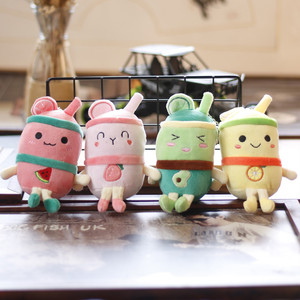 Ruunjoy พวงกุญแจตุ๊กตาฟองนมหน้าผลไม้นุ่มมากของขวัญ<span class=keywords><strong>หวาน</strong></span>ของขวัญฟองชา Boba - Product Image 3