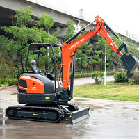 Mini-excavatrice diesel Landward, livraison gratuite, 2 tonnes, 3,5 tonnes, micro-excavatrice hydraulique sur chenilles pour la construction agricole, vente en gros