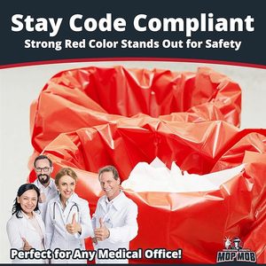 Sacs robustes rouges Sac à linge pour l'élimination des déchets hospitaliers Doublure de poubelle Stockage sanitaire foncé 33 gallons 29 "W x 43" L 1 Mil - Product Image 4