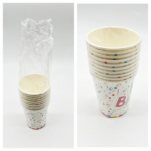 Vente en gros de <span class=keywords><strong>gobelets</strong></span> en papier jetables de haute qualité, <span class=keywords><strong>personnalisés</strong></span> avec des couleurs, pour les fêtes d'<span class=keywords><strong>anniversaire</strong></span> des enfants, pour la décoration de fête - Product Image 4