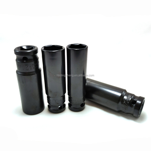 高硬度黑氧化物深冲击套筒 1/2 英制尺寸重型气动扳手套筒，用于工业维修 - Product Image 1