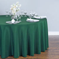 ANNIELU Vente en gros Nappe ronde en polyester de 120 pouces, blanche, pour mariage, fête, hôtel, banquet
