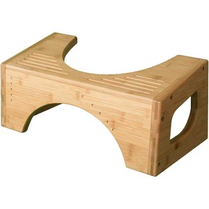 Taburete de Baño de Bambú Ajustable en 7 Alturas, Diseño Abatible que Mejora la Comodidad del Inodoro para Todas las Edades, Taburete Antideslizante para Baño - Product Image 4