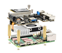 Waveshare PCIe KE M.2 USB ETH HAT+-SKU-31454, PCIe Ke USB 3.2 Gen1 / 2.5G ETH / Adaptor M.2 NVMe Untuk Raspberr