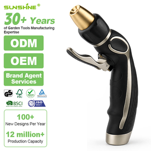SUNSHINE Pistola pulverizadora de alta presión de metal duradero con bloqueo de gatillo para manguera de jardín y ducha para perros, Fábrica OEM ODM - Product Image 1