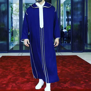 WAZHAKU Djellaba Homme Avec Capuche - Robe Musulmane Longue En Lin Léger Style Dubaï - Manches Longues Traditionnelle Pour Ramadan Et Quotidien