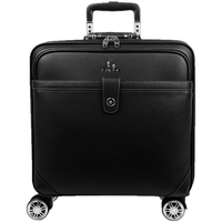Valise de voyage en cuir véritable pour affaires, avec serrure, bagage à main, pour homme et femme, roulettes multidirectionnelles
